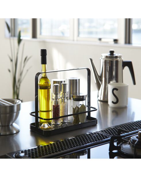 Tour zwarte keukenopslag - 10x21x18 cm