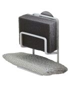 Porte-éponges Tour avec ventouse blanc - 6.3x7.5x12.7 cm