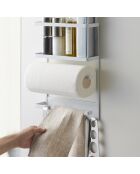 Étagère de rangement magnétique Tosca blanche - 6.5x24.5x34 cm