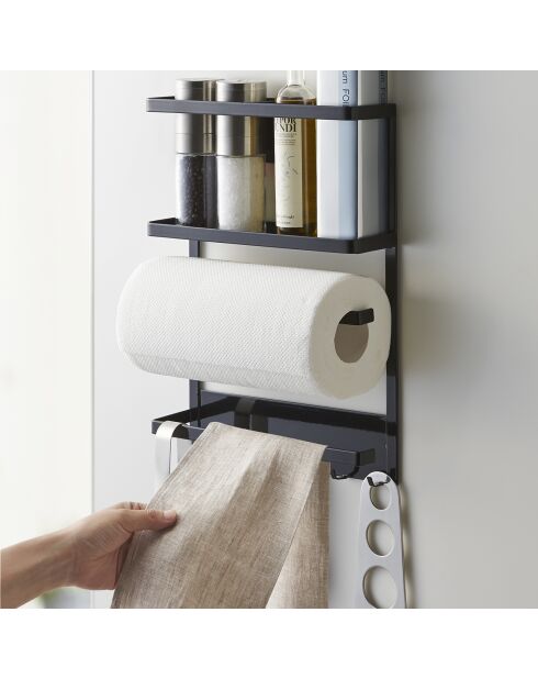 Étagère de rangement magnétique Tosca noire - 6.5x24.5x34 cm