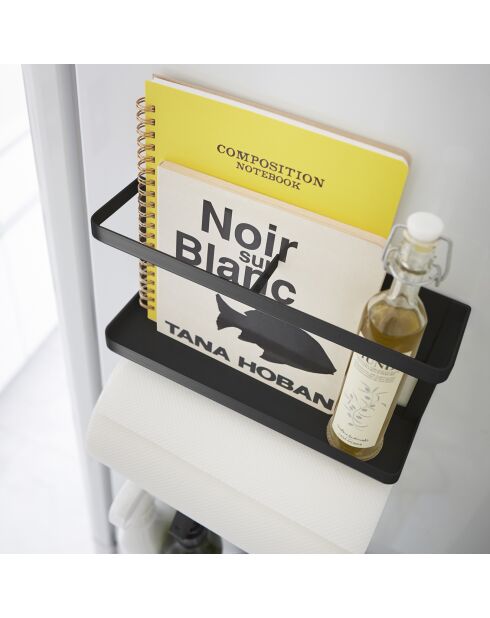 Étagère de rangement magnétique Tosca noire - 6.5x24.5x34 cm