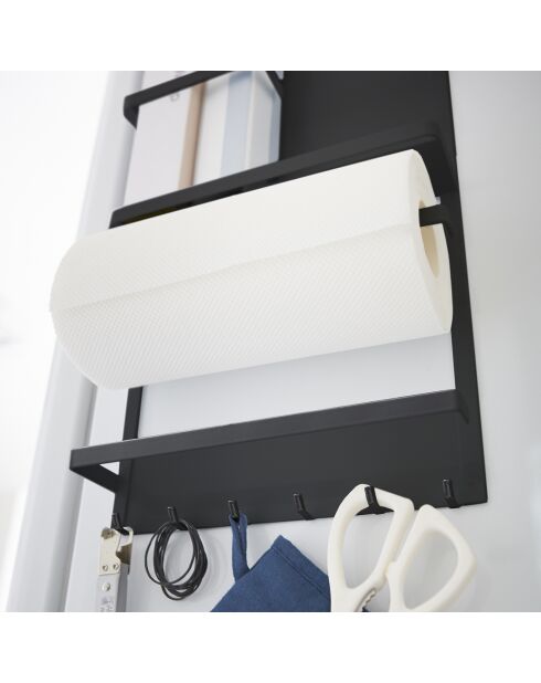 Étagère de rangement magnétique Tosca noire - 6.5x24.5x34 cm