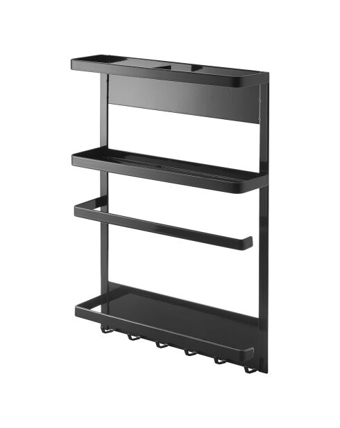 Étagère de rangement magnétique Tosca noire - 6.5x24.5x34 cm