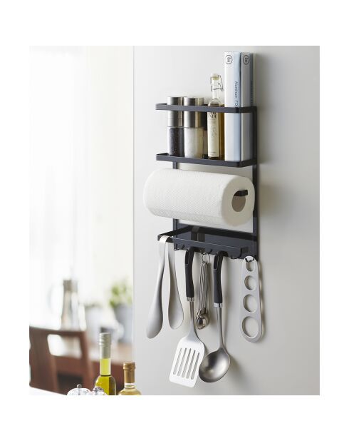 Étagère de rangement magnétique Tosca noire - 6.5x24.5x34 cm