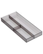 Rangement pour couverts extensible avec glissière noir - 24.6x25x5.7 cm