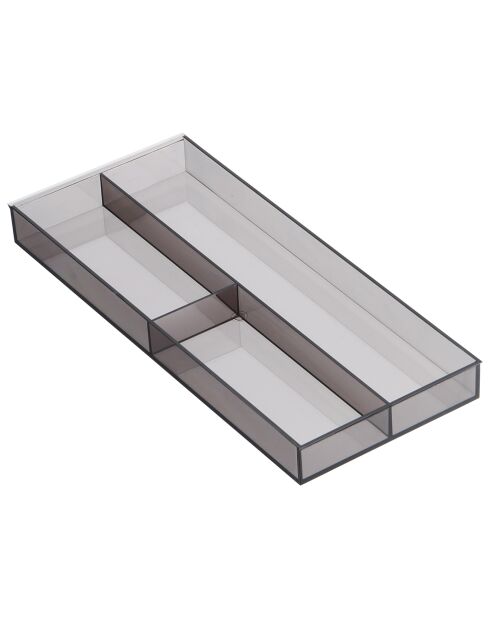 Portaposate allungabile con scivolo nero - 24,6x25x5,7 cm