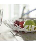 Piatto da frutta Tour bianco - 26x26x4,5 cm