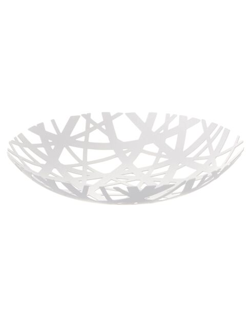 Tour fruitschaal wit - 26x26x4,5 cm