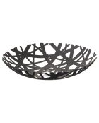 Tour zwarte fruitschaal - 26x26x4,5 cm