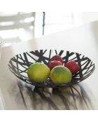 Tour zwarte fruitschaal - 26x26x4,5 cm