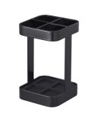 Zwarte tandenborstelhouder Tower - 5,5x5,5x9 cm