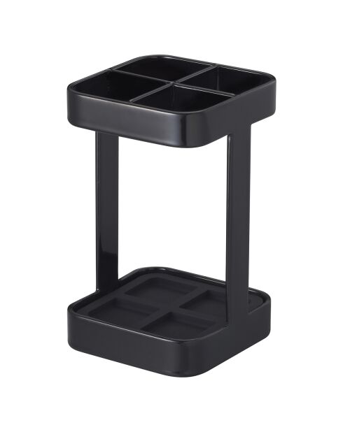 Porte brosses à dents Tower noir - 5.5x5.5x9 cm
