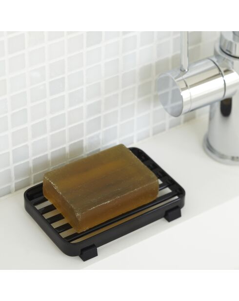 Porte-savon Tour noir - 7.5x11 cm