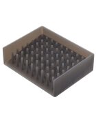 Porte-savon en silicone Float noir - 8.5x11 cm