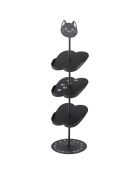 Étagère à chaussures pour enfant Chat noire - 18x18x64.5 cm