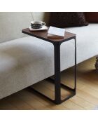 Table d'appoint rectangle noire - 45x24x52 cm