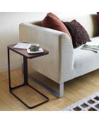 Table d'appoint rectangle noire - 45x24x52 cm
