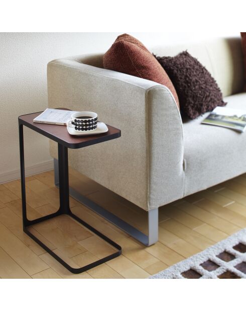Table d'appoint rectangle noire - 45x24x52 cm