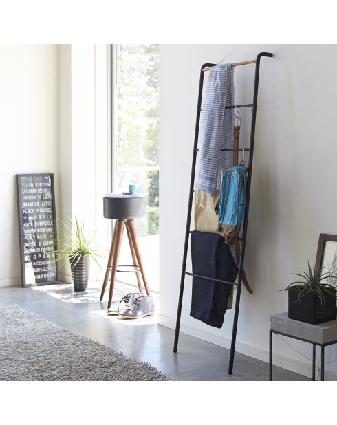 Zwarte opbergladder - 24x45x160 cm