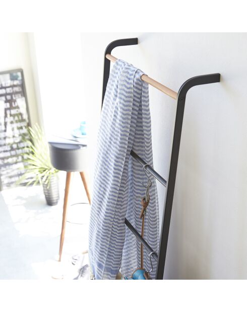 Zwarte opbergladder - 24x45x160 cm