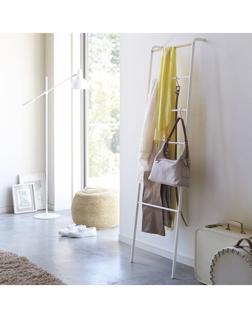 Échelle de rangement blanche - 24x45x160 cm