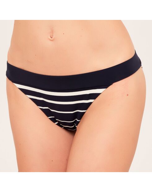 Marineblaue Slip-Badeanzughose mit niedriger Taille