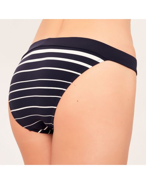 Marineblaue Slip-Badeanzughose mit niedriger Taille