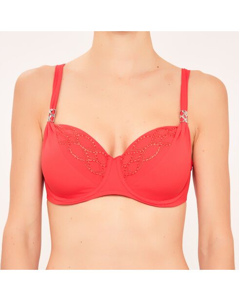 Costume da bagno Corbeille con conchiglie, coppe da D a G, corallo