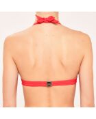 Haut de maillot de bain Triangle à coques corail