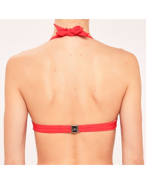 Haut de maillot de bain Triangle à coques corail