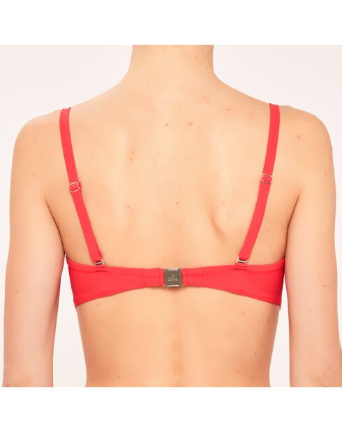 Top da bagno con fascia in conchiglia di corallo