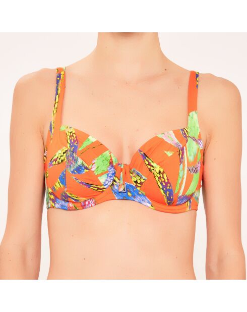 Weicher Badeanzug mit Rahmen D bis G, Körbchen orange