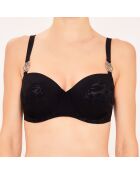 Haut de maillot de bain Corbeille à coques bonnets D à G noir