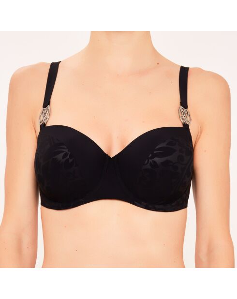 Haut de maillot de bain Corbeille à coques bonnets D à G noir