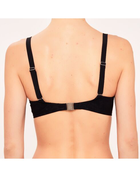 Haut de maillot de bain Corbeille à coques bonnets D à G noir