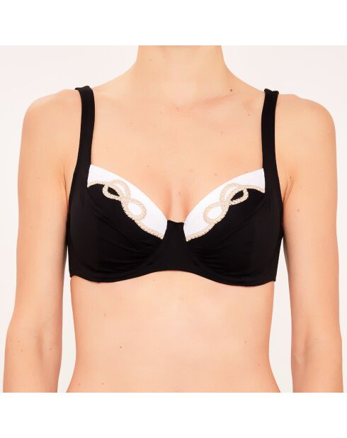 Zacht zwembroekje met zwart montuur