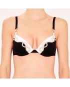 Haut de maillot de bain Corbeille à coques noir
