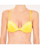 Top da bagno Corbeille con conchiglie gialle