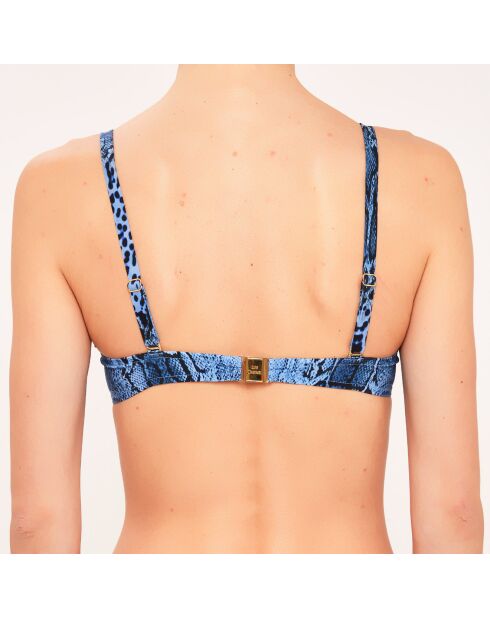 Top de baño flexible con aros azules