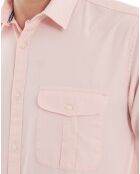 Chemise droite Kiwork unie rose clair