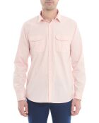 Chemise droite Kiwork unie rose clair