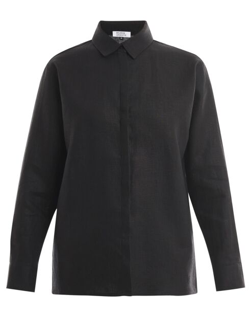 Chemise Gelerama 100% lin noire