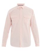 Chemise droite Kiwork unie rose clair