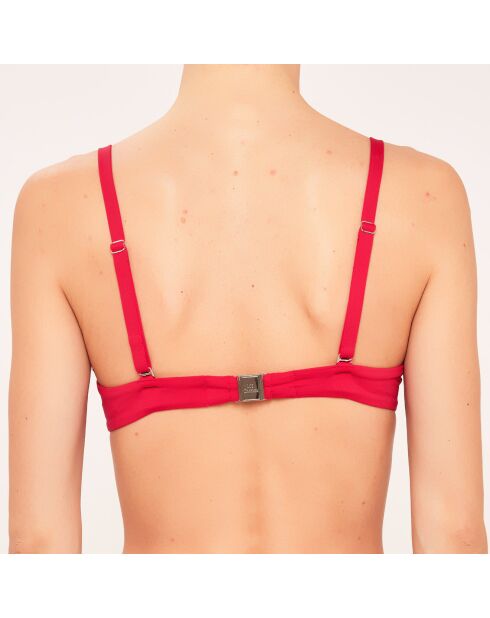 Top da bagno Corbeille con conchiglie rosse