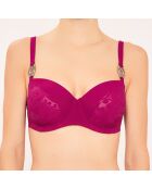 Haut de maillot de bain Corbeille à coques bonnets D à G violet