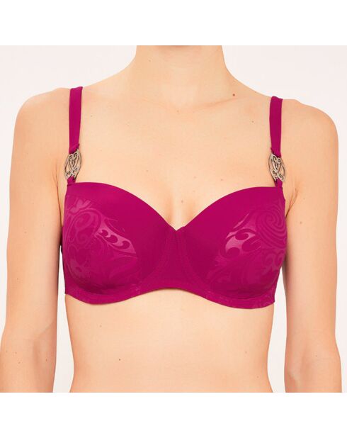 Haut de maillot de bain Corbeille à coques bonnets D à G violet