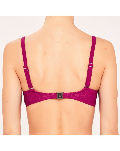 Haut de maillot de bain Corbeille à coques bonnets D à G violet