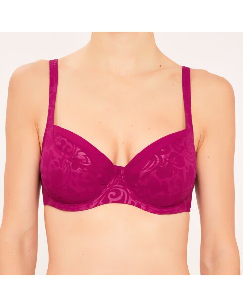 Costume da bagno morbido con cornice da D a E, coppe viola