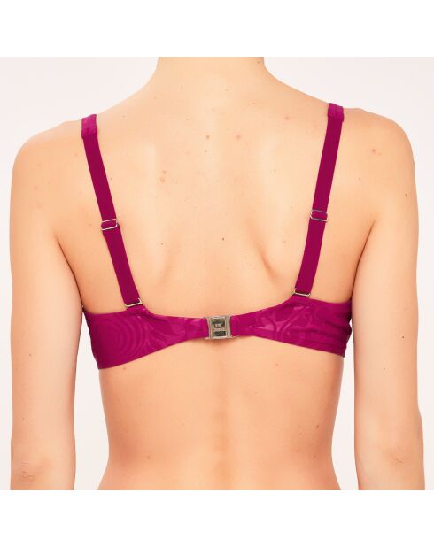 Costume da bagno morbido con cornice da D a E, coppe viola