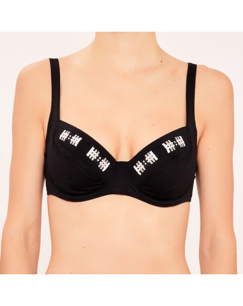 Zacht zwembroekje met zwart montuur